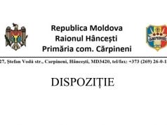 Dispoziția Nr. 10 din 12 ianuarie 2018 „Cu privire la convocarea Comisiei Locale pentru Protecția Dreptului Copilului aflat în dificultate”